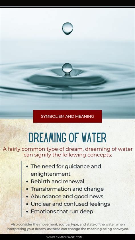  The Significance of Water in Dreams 