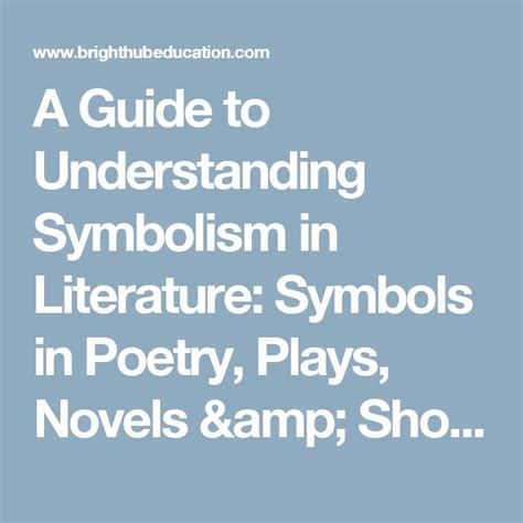 A Guide to Understanding Symbolism