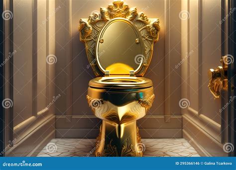 A Mesmerizing Vision: An Extraordinary Voyage to an Opulent Golden Lavatory