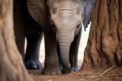 A Mother's Watchful Care: How Elephant Moms Safeguard Their Precious Offspring