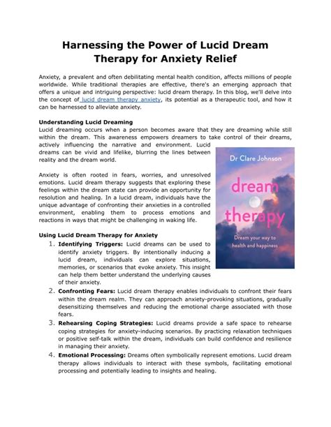 Addressing Violent Tendencies: Harnessing Dream Therapy for Prevention