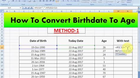 Age and Date of Birth