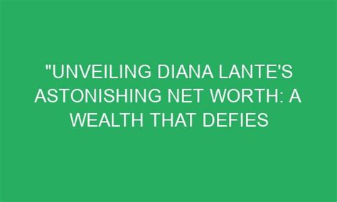 An Astonishing Wealth and Generous Contributions of Diana Bello