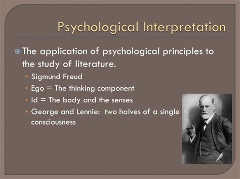 An Exploration of Psychological Interpretations