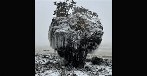 An Unexpected Transformation: Sandy Shores Embrace a Rare Winter Phenomenon