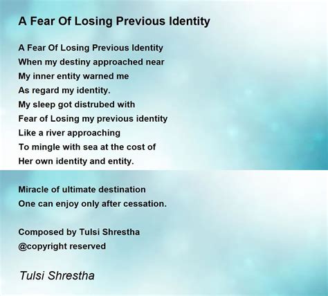 Analyzing the Fear of Losing One's Identity