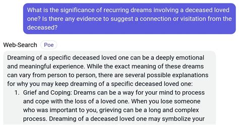 Analyzing the Possible Connotations of Dreams Involving the Descent of a Loved One