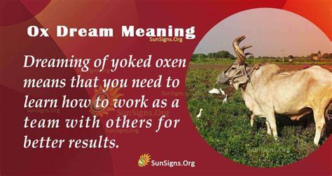 Analyzing the Symbolic Meaning of Observing an Ox Dream in Diverse Societies and Traditions