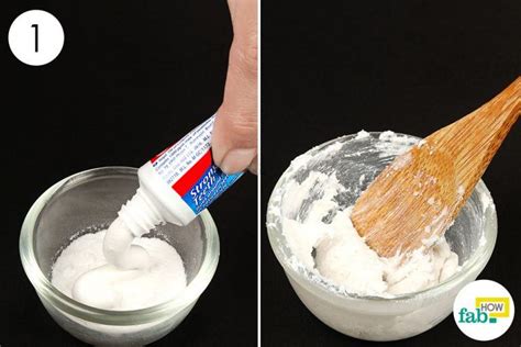 Applying a Mixture of Baking Soda Paste