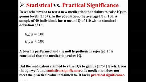 Applying the Significance in Practical Situations