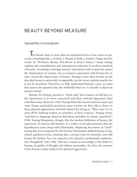 Beauty beyond Measurements: Samantha's Figure and Health Regimen