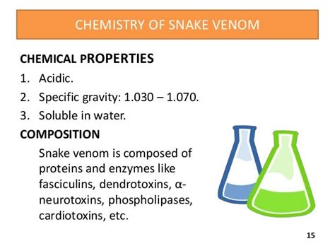 Beyond Mere Poison: Exploring the Intriguing Chemical Composition of Snake Venom