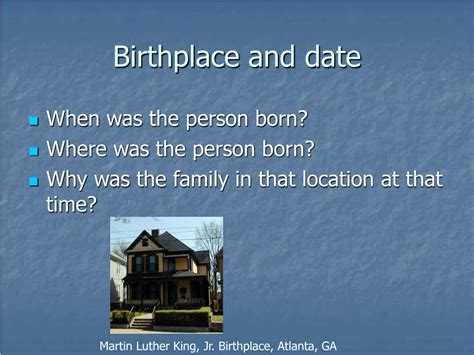 Birthdate and Birthplace