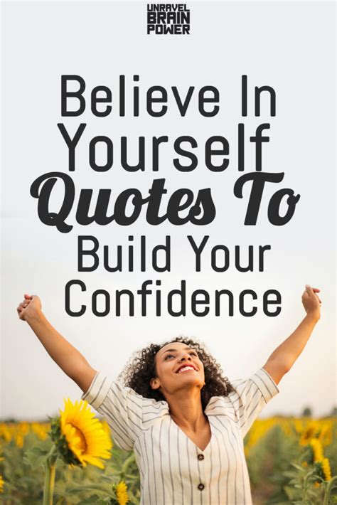 Building Confidence and Believing in Yourself