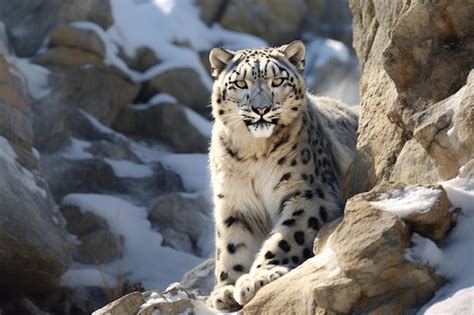 Camouflaged in Elegance: The Dazzling Beauty of the Snow Leopard