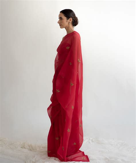 Contemporary Interpretations and Variations of the Scarlet Saree