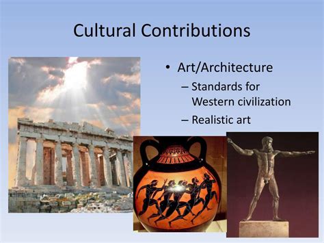 Contributions to the Arts and Culture