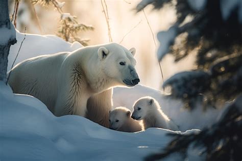 Deciphering the Possible Interpretations of Imagining a Snowy Feline Accompanied by Offspring in Your Dreams