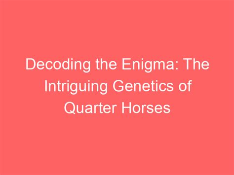 Decoding the Enigma - Equine Fatality: Analysis, Implication, and Interpretation