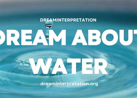 Decoding the Meaning of Water in Dreams