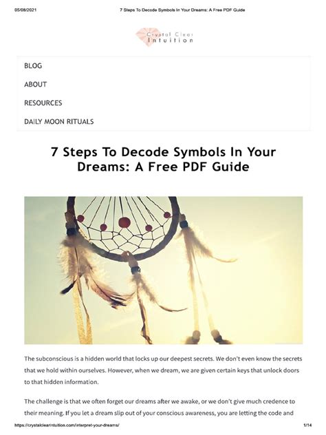 Decoding the Symbols in Your Dreams: A Comprehensive Guide to Unveiling the Hidden Meanings