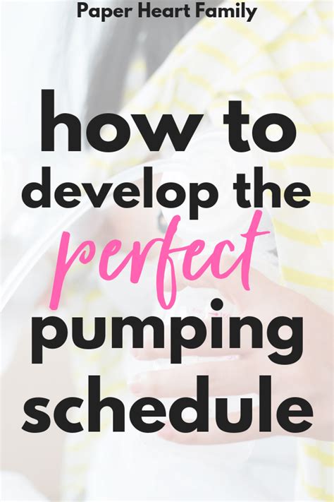 Developing a Personalized Pumping Schedule