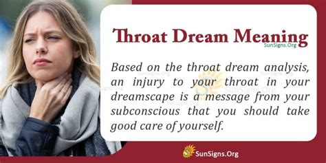 Dream Interpretation: The Significance of a Throat Injury in a Dream