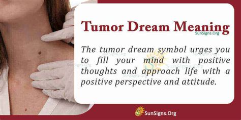 Dreaming of a Tumor: Deciphering the Symbolic Significance