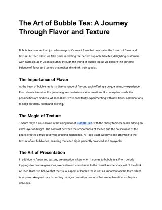 Embark on a Journey through the Art of Flavor Fusion