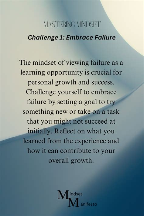 Embrace Failure: Learning from Setbacks and Challenges