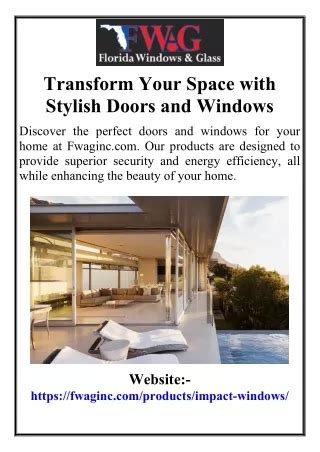 Enhance the Beauty of Your Home: Transforming Your Space with New and Stylish Windows