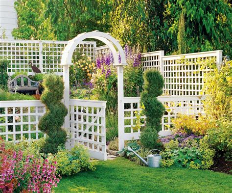 Enhancing Your Garden with White Structures and Decorative Elements