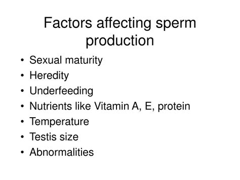 Environmental Factors Affecting Sperm Production