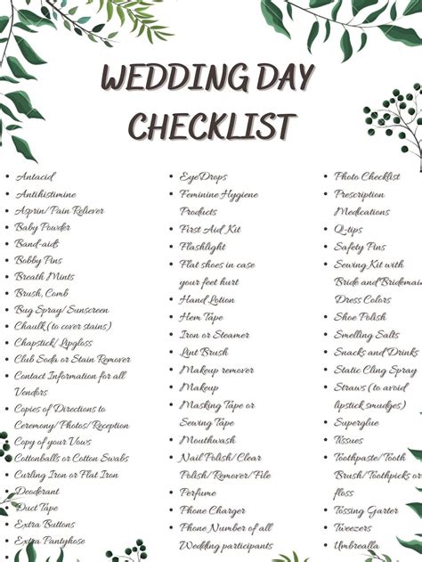 Essential Checklist for an Impromptu Ceremony