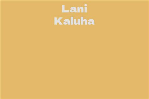 Examining Lani Kaluha's Physique and Its Impact on the Fashion Industry
