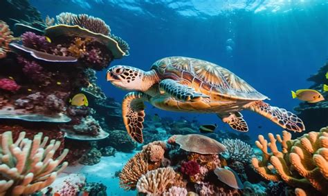 Exploring the Depths: A Dive into the Profound Significance of Turtles Descending from Above