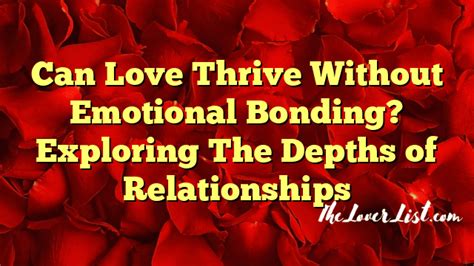 Exploring the Depths of Emotional Connections in Relationships