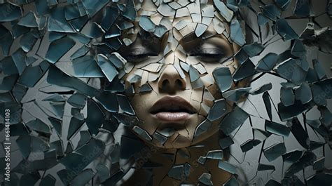 Exploring the Depths of Turmoil within the Human Psyche through Shattered Panes