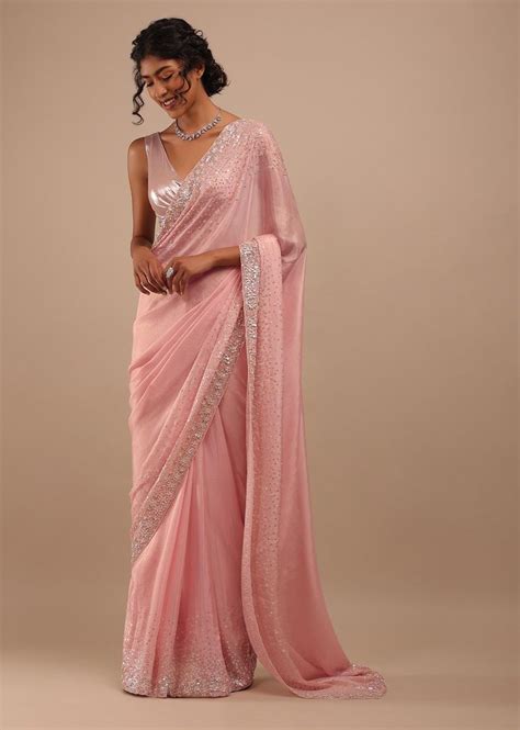 Exploring the Enchantment of the Blush-Colored Saree