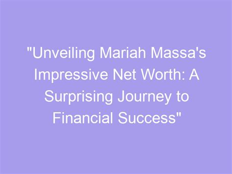 Financial Success of Mariah Model