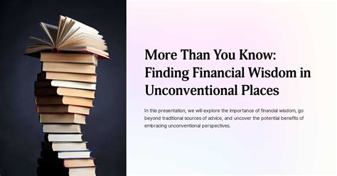 Finding Wealth in Unexpected Places: Unconventional Opportunities for Financial Success