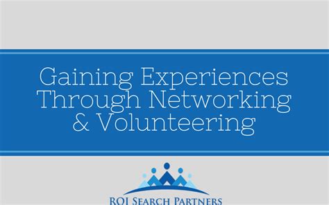 Gaining Political Experience through Volunteer Work and Networking