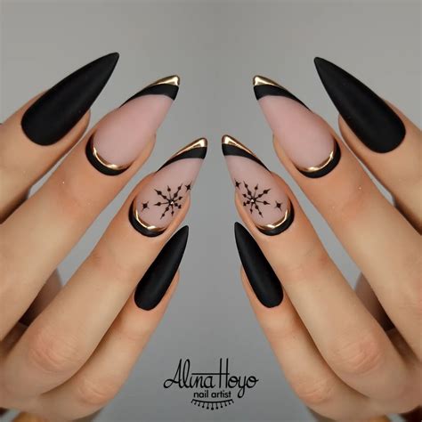 Get Creative: Black Nail Designs with Unique Patterns