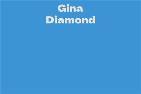 Gina Diamond's Net Worth: Success and Wealth
