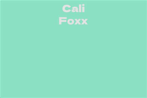 How Cali Foxx Achieved her Impressive Financial Status