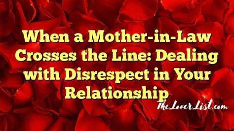 Indications that Your Mother-in-Law Poses a Risk to Your Relationship