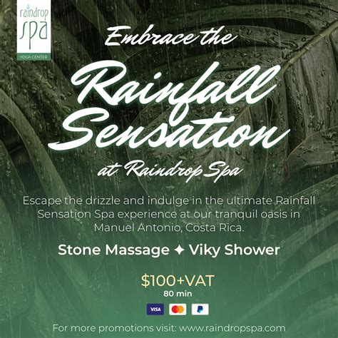 Indulge in the Serene Melody of Raindrops with a Rainfall Spa Experience