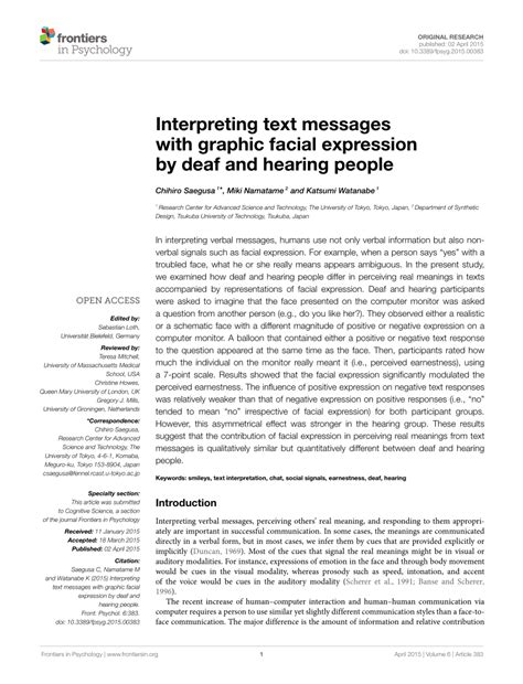 Interpreting the Content of the Text Message