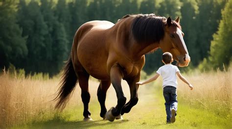 Let Your Imagination Soar: Discover the Thrill of Walking alongside a Majestic Equine Companion in the World of Dreams