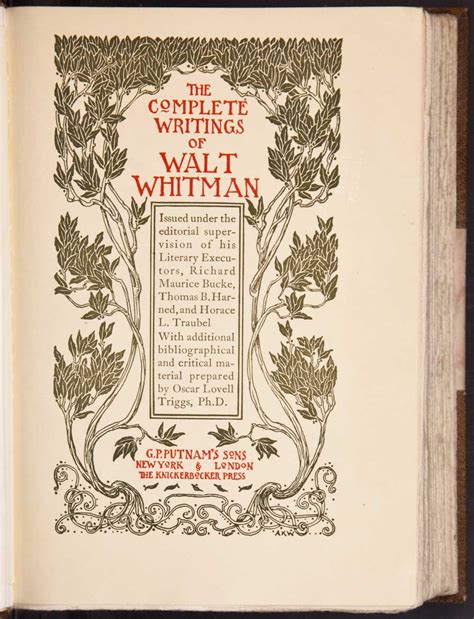Literary inspiration: Influences on Whitman's early writings